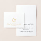 金ゴールドスターオブDavid 実在 Foly 悔やみや弔慰感謝してい 箔カード (ディスプレー)