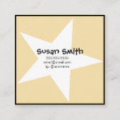 金ゴールドスターオンブラック スクエア名刺 (裏面)