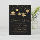金ゴールドスターオーナメントクリスマスパーティー 招待状 (スタンド正面)
