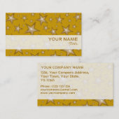 金ゴールドスターストライプズの名刺テンプレート 名刺 (正面/裏面)