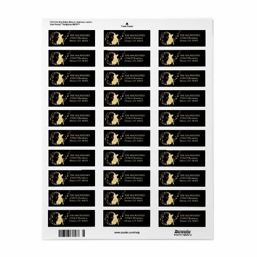 金ゴールドスタースワールフランスのブルドッグ ラベル (フルシート)