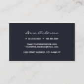 金ゴールドスターズアンドネイビーブルー 名刺 (裏面)