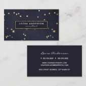 金ゴールドスターズアンドネイビーブルー 名刺 (正面/裏面)