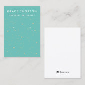 金ゴールドスターズイヤリングジュエリー表示カード 名刺 (正面/裏面)