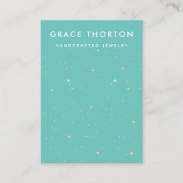 金ゴールドスターズイヤリングジュエリー表示カード 名刺