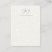 金ゴールドスターズイヤリングジュエリー表示ホルダー 名刺 (正面)