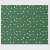 金ゴールドスターズオングリーン ラッピングペーパー (フラット)