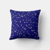 金ゴールドスターズオンブルー クッション (裏面)