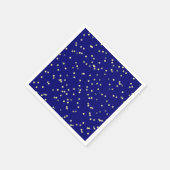 金ゴールドスターズオンブルー スタンダードカクテルナプキン (角)