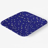 金ゴールドスターズオンブルー ペーパープレート (傾斜あり)
