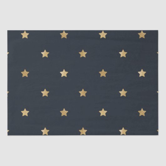 金ゴールドスターズオンミッドナイトブラック 薄葉紙 (正面)