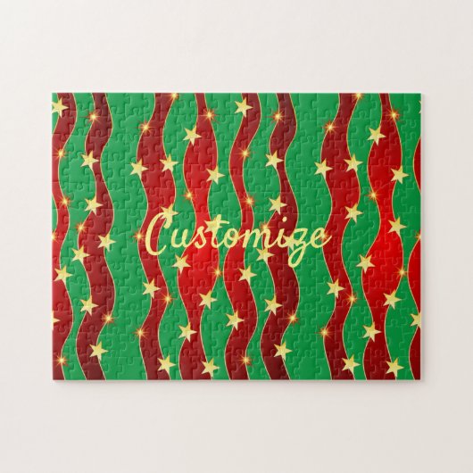 金ゴールドスターズクリスマスカイThunder_Cove ジグソーパズル (横)