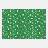 金ゴールドスターズクリスマスホリデー ラッピングペーパーシート (正面3)