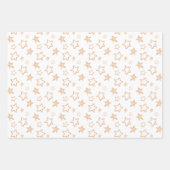 金ゴールドスターズクリスマスホリデー ラッピングペーパーシート (正面)