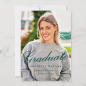 金ゴールドスターズグリーン卒業式&パーティー 招待状 (裏面)