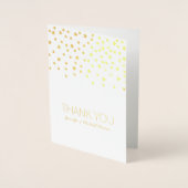 金ゴールドスターズサンキューパーソナライズされたカード 箔カード (正面)