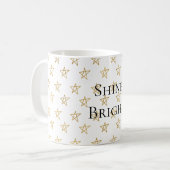 金ゴールドスターズシャインブライト コーヒーマグカップ (正面左)