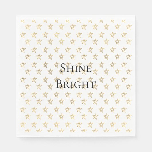 金ゴールドスターズシャインブライト スタンダードランチョンナプキン (正面)