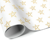 金ゴールドスターズシャインブライト ラッピングペーパー (ロールコーナー)