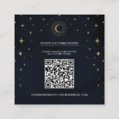 金ゴールドスターズナイトシナ日が差すことムーン結婚ズ スクエア名刺 (裏面)