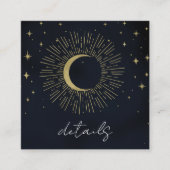 金ゴールドスターズナイトシナ日が差すことムーン結婚ズ スクエア名刺 (正面)