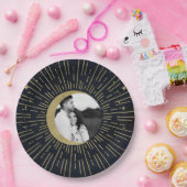 金ゴールドスターズナイトシナ日が差すことムーン結婚ズ ペーパープレート (パーティー)