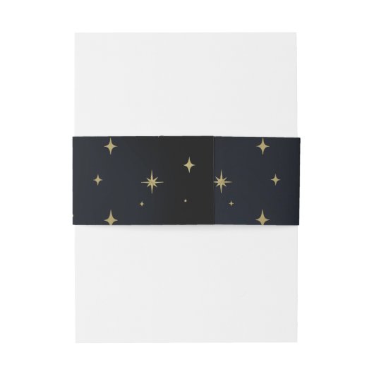 金ゴールドスターズナイトシナ日が差すことムーン結婚ズ 招待状ベリーバンド (裏面例)