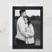 金ゴールドスターズナイトシナ日が差すことムーン結婚ズ 招待状 (裏面)