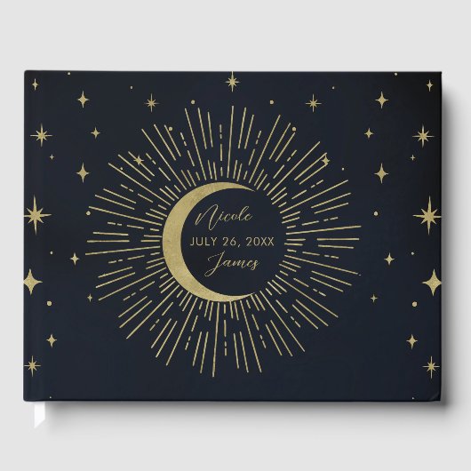 金ゴールドスターズナイトシナ日が差すことムーン ゲストブック (正面)