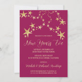 金ゴールドスターズニューイヤーズ招待状 招待状 (正面)