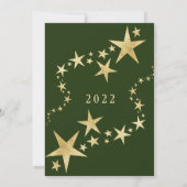 金ゴールドスターズニューイヤーズ招待状 招待状 (裏面)