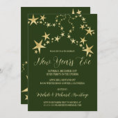 金ゴールドスターズニューイヤーズ招待状 招待状 (正面/裏面)