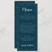 金ゴールドスターズネイビーフラットメニュー メニュー (正面/裏面)