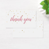 金ゴールドスターズピンクの水カラーサンキューカード (デスク)