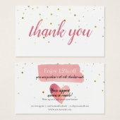 金ゴールドスターズピンクの水色ありがとう割引 (正面&裏面)