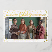 金ゴールドスターズフレアズウォームホリデーグリーティング 箔シーズンカード (正面)
