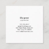 金ゴールドスターズブルーロータスマンダラフラワー スクエア名刺 (裏面)