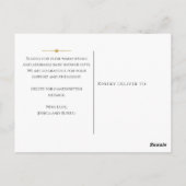 金ゴールドスターズベビーシャワーありがとう ポストカード (裏面)