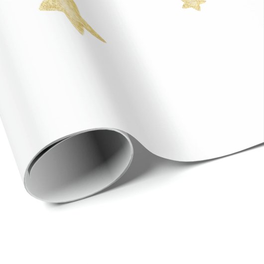 金ゴールドスターズベビーシャワー ラッピングペーパー (ロールコーナー)