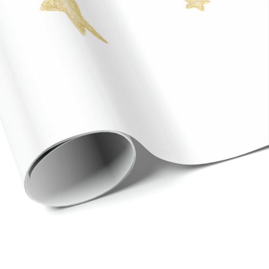 金ゴールドスターズベビーシャワー ラッピングペーパー (ロールコーナー)