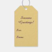 金ゴールドスターズホリデーバルブ ギフトタグ (裏面)