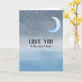 金ゴールドスターズムーンブグラデーションルー カード (黄色い花)