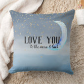 金ゴールドスターズムーンブルーグラデーション クッション (ブランケット)