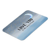 金ゴールドスターズムーンブルーグラデーション マグネット (左側)