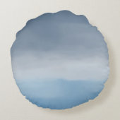 金ゴールドスターズムーンブルーグラデーション ラウンドクッション (裏面)