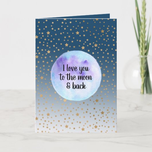 金ゴールドスターズムーン カード (正面)