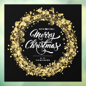 金ゴールドスターズメリークリスマスブラック ウィンドウサイン (シート3)