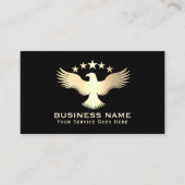 金ゴールドスターズモダンバルドイーグルプロフェッショナルブラック 名刺 (正面)