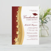 金ゴールドスターズレッド卒業式&パーティー 招待状 (スタンド正面)