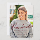 金ゴールドスターズレッド卒業式&パーティー 招待状 (裏面)